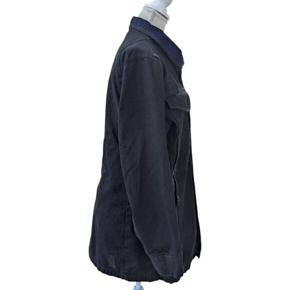 G-Star Raw Denim Fleet Garber Trench Black Canvas Field Coat Jacket Men's XL - Picture 3 of 13